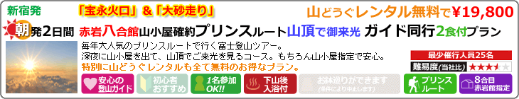 プリンスルート＆山頂でご来光・「八合赤岩館」指定