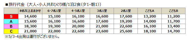 料金表2