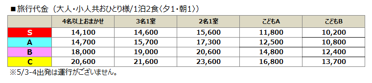 料金表2