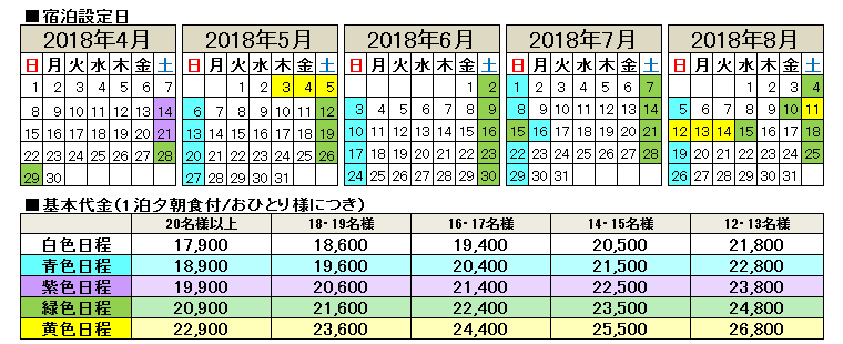 料金表