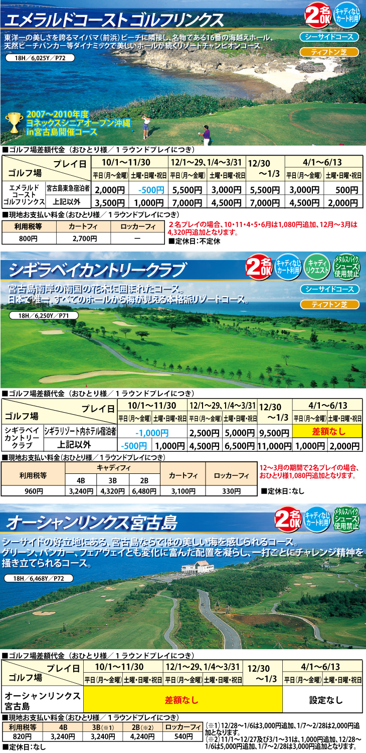 宮古島　ゴルフ場