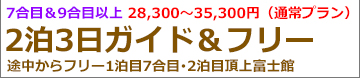 富士登山バスツアー関東昼発3日間富士宮ルートガイド＆フリー