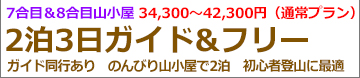朝発3日間吉田ガイド＆フリー