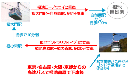 栂池自然園への行き方