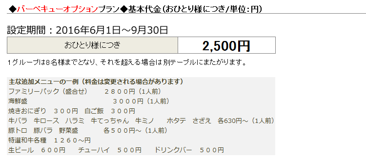 白浜バーベキュー