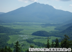 至仏山山頂から見た尾瀬湿原と燧ケ岳