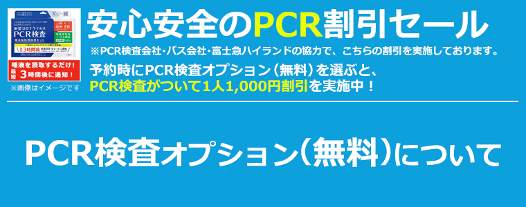 PCR検査オプションについて