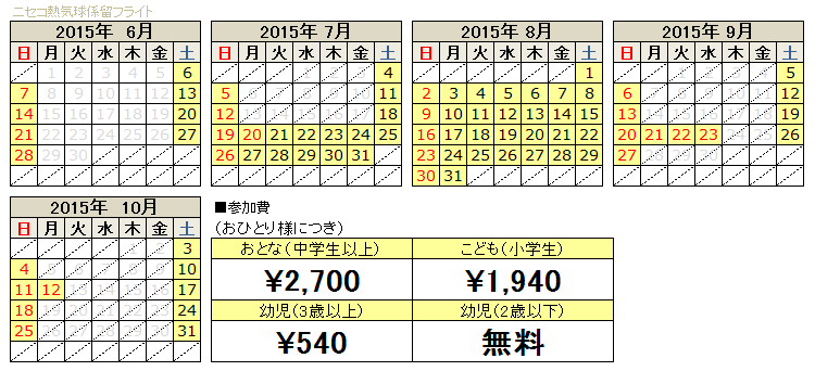 ニセコ熱気球係留フライト
