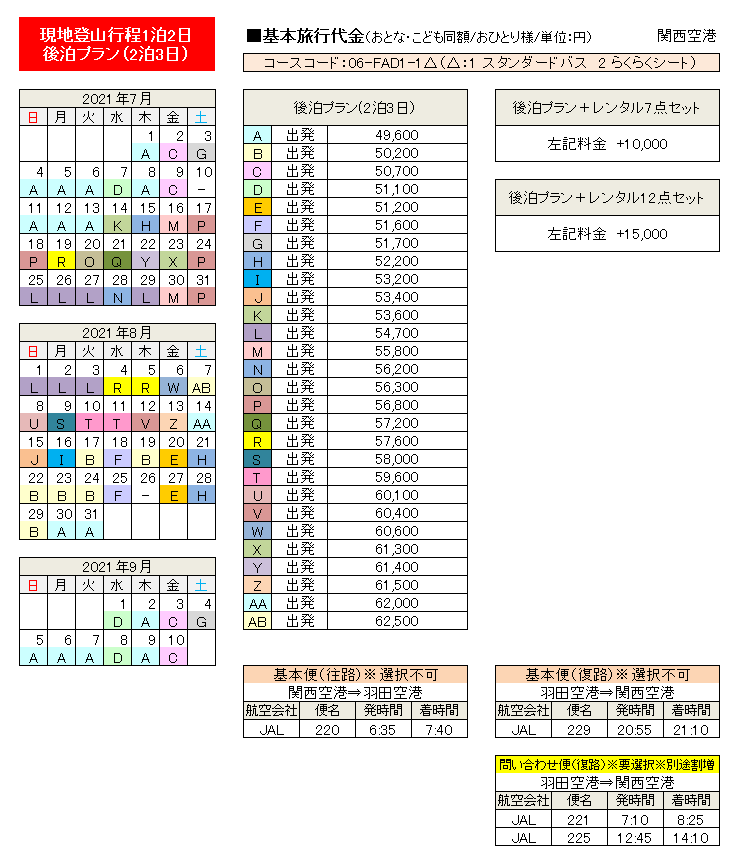 関西空港発 飛行機で行く富士登山ツアー21